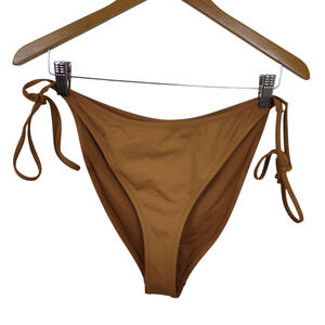 Skims Recycled Swim Tie Side Bikini Bottom Womens 2XL Sienna Brown High Leg NWT